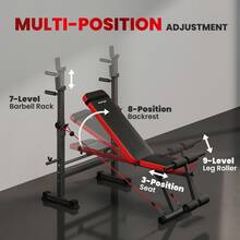 SPORTNOW 420KG Weight Bench With Adjustable Bench Press Rack And Dip Station, Heavy Duty Flat Or Incline Workout Bench For Home Gym Full Body Strength Training - Black - View 5
