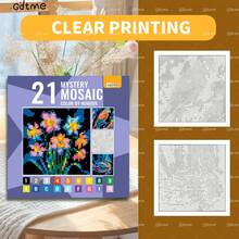 21 Tareas de Colorear de Mosaico Misterioso: Un Libro de Actividades de Colorear para Adultos para Relajar el Estrés y Mejorar la Concentración, con 24 Páginas Impresas en Ambos Lados de Papel Grueso, Perfecto como Regalo de Navidad, Año Nuevo y Vuelta a Clases.