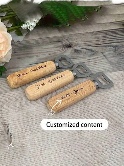 1ชิ้น [ปรับแต่งเอง] ที่เปิดขวดเบียร์ชื่อศิลปะพร้อมด้ามไม้ - สแตนเลส, การออกแบบพวงกุญแจมัลติฟังก์ชั่น, เหมาะสำหรับของขวัญทางธุรกิจและกิจกรรมตามธีมส่วนบุคคล, ปาร์ตี้วันวาเลนไทน์, ของตกแต่งวันเกิด, ทันสมัย, น่ารัก, ปรับแต่งเองคุณภาพสูง, เป็นส่วนตัว, ไม่เหมือนใคร, ของขวัญที่เหมาะสำหรับแฟน, แฟน, พ่อ, แม่, ครอบครัว, เพื่อน, ลูกชาย, ลูกสาว, นักเรียน, เด็ก, วันครบรอบ, วันเกิด, โรงเรียน, สำนักงาน, บ้าน