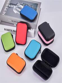 Tas Pengatur Kabel EVA, Kotak Penyimpanan Earphone 4,33 inci/1,57 inci, Kotak Pengatur Portabel untuk Kartu, Kunci, dan Barang Lainnya - MultiWarna - View 1