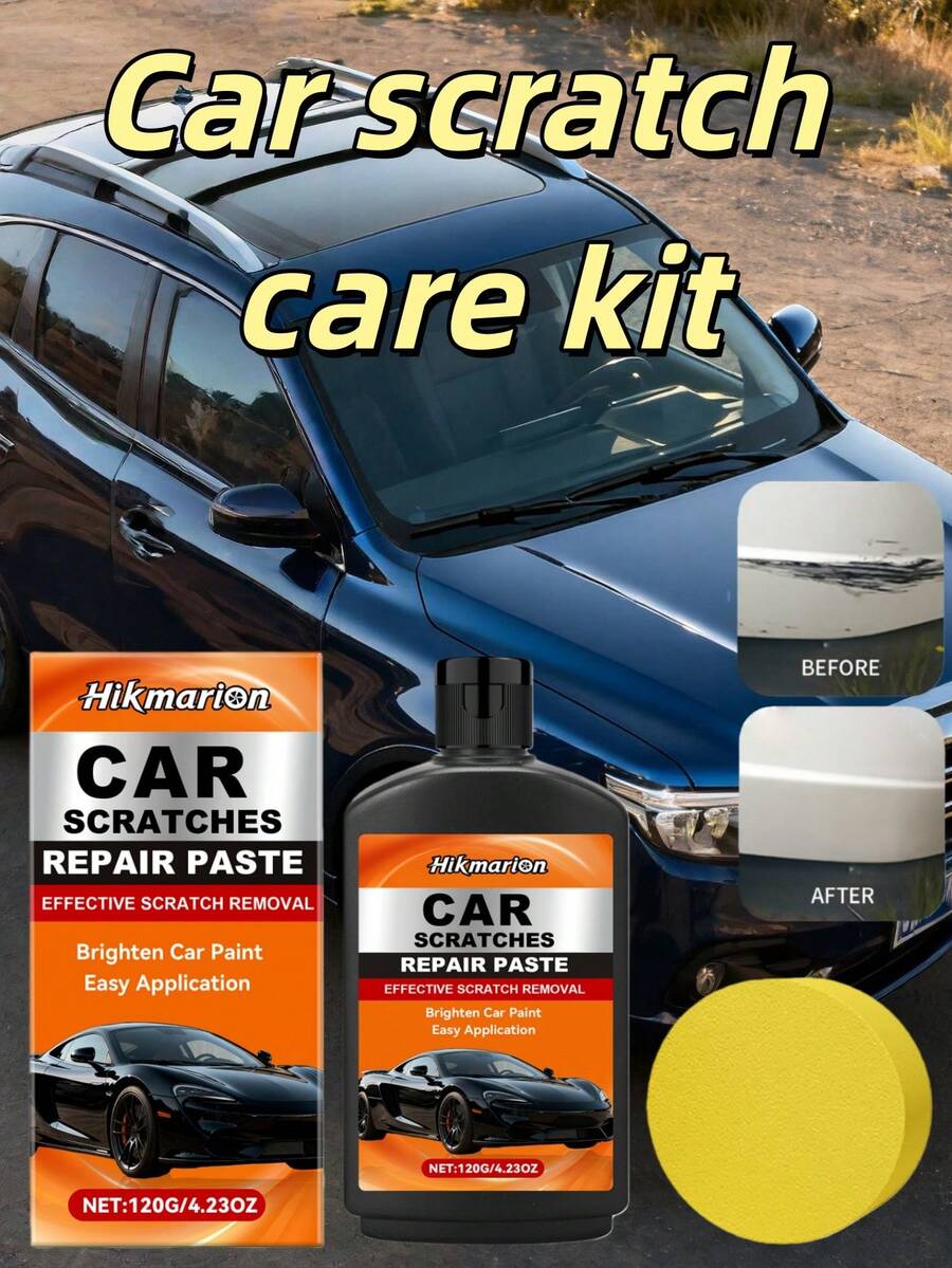 2件套 Hikmarion 汽车划痕修复套装：油漆划痕、刮擦、修复和日常保养套装