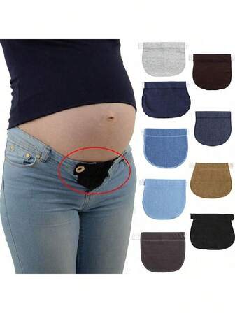 1pc Maternity Pregnancy Waistband Belt Adjustable Elastic Waist Extender Clothing Pants For Pregnant