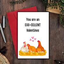 你真是太棒了！创意情人节贺卡，三只母鸡孵蛋设计，送给妻子/丈夫/男友/女友的情人节礼物，高品质贺卡，附信封（12x17厘米）/（4.72x6.7英寸） - 彩色 - 查看 5