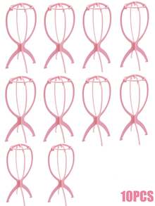 假发架，假发头，6 件/3 件/2 件/1 件旅行假发架用于造型可折叠假发架便携式假发架假发支架假发架适用于女士多头假发 - 彩色 - 查看 20