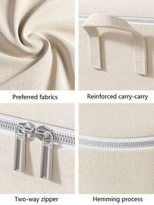 1 pezzo Scatola portaoggetti per indumenti, Borsa portaoggetti per biancheria da letto, Borsa portaoggetti per indumenti di stagione/inutilizzati, Contenitore multiuso per vari oggetti, Borsa portaoggetti per materassi, Scatola organizer per indumenti, Decorazione per la casa, Accessori per lo stoccaggio, Adatto per la conservazione domestica e in dormitorio - Beige - Visualizzare 9