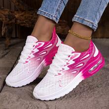 Zapatos deportivos de alta calidad con cojín de aire, zapatillas de correr de moda casual para mujer, zapatos casuales cómodos, versátiles, antideslizantes y con amortiguación para uso al aire libre - Rosa Fucsia - Ver 2