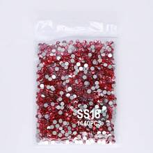 SS3-SS60 Red Series Deep Red Color High-Quality Glass Flat Bottomed Diamond With 12 Equal Cut Surfaces, Suitable For DIY Jewelry, Clothing, And Other DIY Projects - Multicolor - View 62