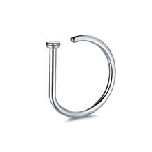 1pc/3pcs/5pcs Stainless Steel D-Shape Fake Nose Ring Jewelry, Piercing Accessory For Men Daily Wear And Parties - Multicolor - View 7