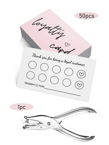 50pcs Loyalty/Reward Cards - 5-10 Stamps Reward System, Suitable For Retail Stores, Cafes, Hair Salons And Small Businesses - Multicolor - View 12