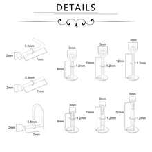 CIZME 1set Mix Style Clear Piercing Retainer Flexible Lip Ear Nose Septum Eyebrow Nipple Tongue Rings Cartilage Tragus Earrings Retainer Bioflex Horseshoe Hoop Industrial Barbell