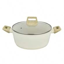 不粘锅具套装，花岗岩不粘烹饪表面，花岗岩铝制不粘锅具套装，煎锅，炒锅，汤锅不粘锅具套装，小麦色花岗岩铝制不粘锅具套装，白色花岗岩不粘锅具套装，煎锅，带盖炒锅，砂锅，炖锅，蒸锅，电磁炉套装