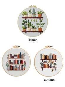 Simple Flower For Teenager Embroidery Kit With Thread, CN EN Instruction,Stamped Cloth,Needles DIY Gift For Student - Multicolor - View 6