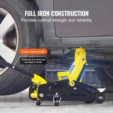 Low Profile Floor Jack, Heavy Duty Aluminum Hydraulic Racing Floor Jack, Hydraulic Car Jack, Single Dual Piston Quick Lift Pump, Height Lifting Range (Yellow) - 2 tấn (4400 lbs), Sắt, Piston đơn - Xem 5