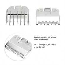 MX   Peine del límite de la cortadora de cabello peine guía general completamente confiable estilista duradero Hogar para cortadora de cabello Estilista profesional Pinza de plata 1.5MM + 4.5MM - como en la foto - Ver 4