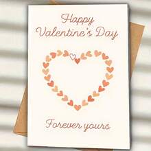 Happy Valentine's Day' Creative Valentine's Day Greeting Card, Heart Design, Quality Greeting Card (12x17cm)/(4.72x6.7in) With Envelope, Gift For Wife/Husband/Boyfriend/Girlfriend - Multicolor - View 12