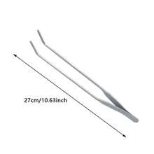 4 件装水族用品不锈钢水草夹直打磨镊子弯打磨镊子弯打磨剪刀平打磨铲