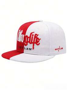 1pc Men's Letter Embroidery Contrast Color Casual Baseball Cap - Shape - View 2