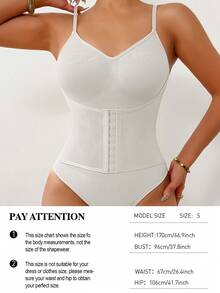 Women's Fashion Waist Cincher Seamless Jumpsuit - Fully Covers Bulges, Shapes Perfect Figure, Suitable For Daily Wear, Parties, Women's Underwear And Shapewear - White - View 8