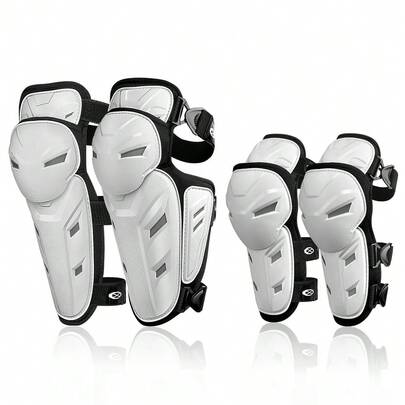 Motorcycle Knee & Elbow Protector Set, Rider Style Knee Elbow 4-Piece Anti-Fall Anti-Collision Gear For Off-Road Riding, Motorcycle Crash Protection Equipment, Essential Gift For Riders
