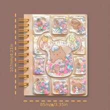 1pc Vintage Capybara Themed Spiral Notebook - Cartoon Animal Mini Notepad With Hard Cover, Portable Pocket Memo Pad,Suitable For Office Notes, Classroom Rewards, Ideal Birthday Gifts, Party Gifts, Holiday Gifts, Back To School Gifts(Random Style) - Multicolor - View 5