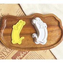 1/4件装华纳兄弟汤姆和杰瑞饼干模具，卡通人物粘土饼干烘焙工具，按压式饼干模具 - 彩色 - 查看 10