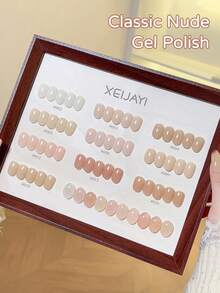 XEIJAYI 15ML 10支装经典裸色系列凝胶指甲油套装，UV LED 浸胶指甲油，节日 DIY 美甲设计，适合所有季节的指甲 - 彩色 - 查看 7