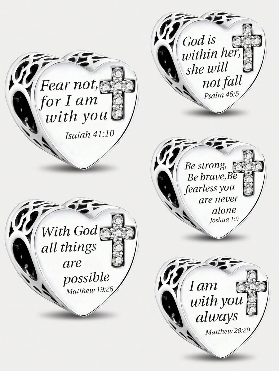 1pc Brave Cross Bead Pendant, Suitable For DIY Bracelets And Women's Jewelry - Beads 1 - View 1