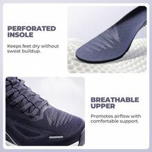Women's Slip-On Walking Shoes - Hands-Free Cushioned Running & Tennis Sneakers, Non-Slip Athletic Shoes For Gym, Workout, Sports - Blue - View 9