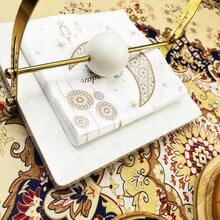 60Pcs Disposable Napkins Ramadan-Themed Printed Napkins Moon Lantern Pattern Restaurant Party Napkins 13*13inch - Khaki - View 7