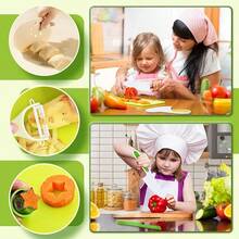 13 Piezas Montessori Herramientas de cocina para niñosCuchillos Para Niños Juego de Cocina Infantil Para Cocinar y Cortar Pasteles Frutas y Verduras Para Niñas Niños Juguetes Regalos de NavidadConveniente y duradero, para niños - Multicolor - Ver 4