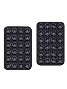 2 piezas Ventosa de silicona antideslizante, Almohadilla de succión de silicona de doble cara, Pegatina antideslizante para teléfono, Almohadilla de succión trasera para batería externa de teléfono - Multicolor - Ver 8