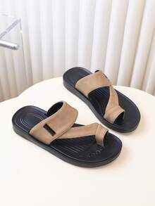 Children's Fashion Slippers / Children's Fashionable Comfortable Lightweight Soft Bottom Flip Flop Sandals - Khaki - View 6