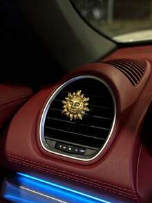 1 chiếc trang trí cửa gió điều hòa ô tô hình mặt trời mạ vàng cổ điển, phụ kiện điều hòa ô tô cá nhân hóa. - Một cỡ - Xem 1