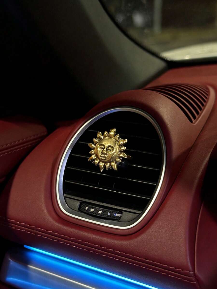 1 chiếc trang trí cửa gió điều hòa ô tô hình mặt trời mạ vàng cổ điển, phụ kiện điều hòa ô tô cá nhân hóa. - Một cỡ - Xem 1