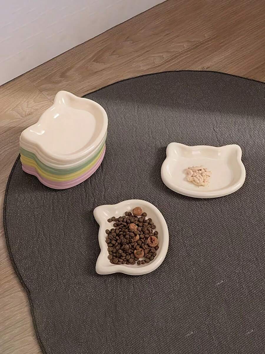 1pc Random Color Pet Bowl, Pet Freeze-Dried Food Dish, Small Cat/Dog Feeding Bowl - 100ml - View 1