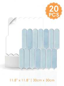 1/10/20PCS Fish Scale Matte Self-Adhesive PVC Wall Sticker, 11.8" X 11.8", Ultra-Thin And Ultra-Light 3D Wall Panel, Living Room Decorative Wall Sticker, Kitchen Backsplash, Tile Wall Sticker, Modern Decor Style, Home DIY Decoration - Multicolor - View 23