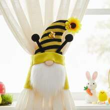 Alzapaños para cortinas con diseño de gnomo, diseño creativo de abeja y conejo, decoración festiva para ventanas, hogar, sala de estar y dormitorio. - Amarillo - Ver 4