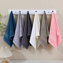 1pc Set Solid Color Towel & Bath Towel, Fresh Multi-Color Bamboo Fiber Towel 34*74cm, Soft Absorbent Luxurious Bath Towel 70*140cm, Thick No Shedding No Fading, Gift For Valentine's Day, Father's Day, Mother's Day - Pink - View 5