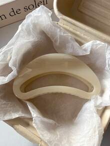 3pcs/1pc Extra Large Black, White, Brown Plastic Hair Clips, Fashion Versatile High-End Elegant Simple Solid Color Hair Claws, Suitable For Daily, Casual, Party, Commute, Beach, Bun, Ponytail, Face Washing, Makeup, Outfit Accessory Elegant Claw Clip - Multicolor - View 9