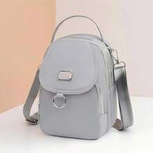Women's Crossbody Bag, Multi Pocket Side Bag, Waterproof Crossbody Bag With Adjustable Shoulder Strap And Metal Hook, Casual Shoulder Bag/Crossbody Bag, Available In Four Colors - 銀灰色 - 查看 2