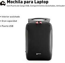 Bluelander Mochila para Laptop 44 * 29 * 15 cm, Mochila de Viaje con Puerto de Carga USB, Compartimentos Acolchados, Antisudor, Mochila Hombre y Mujer - albaricoque - Ver 2