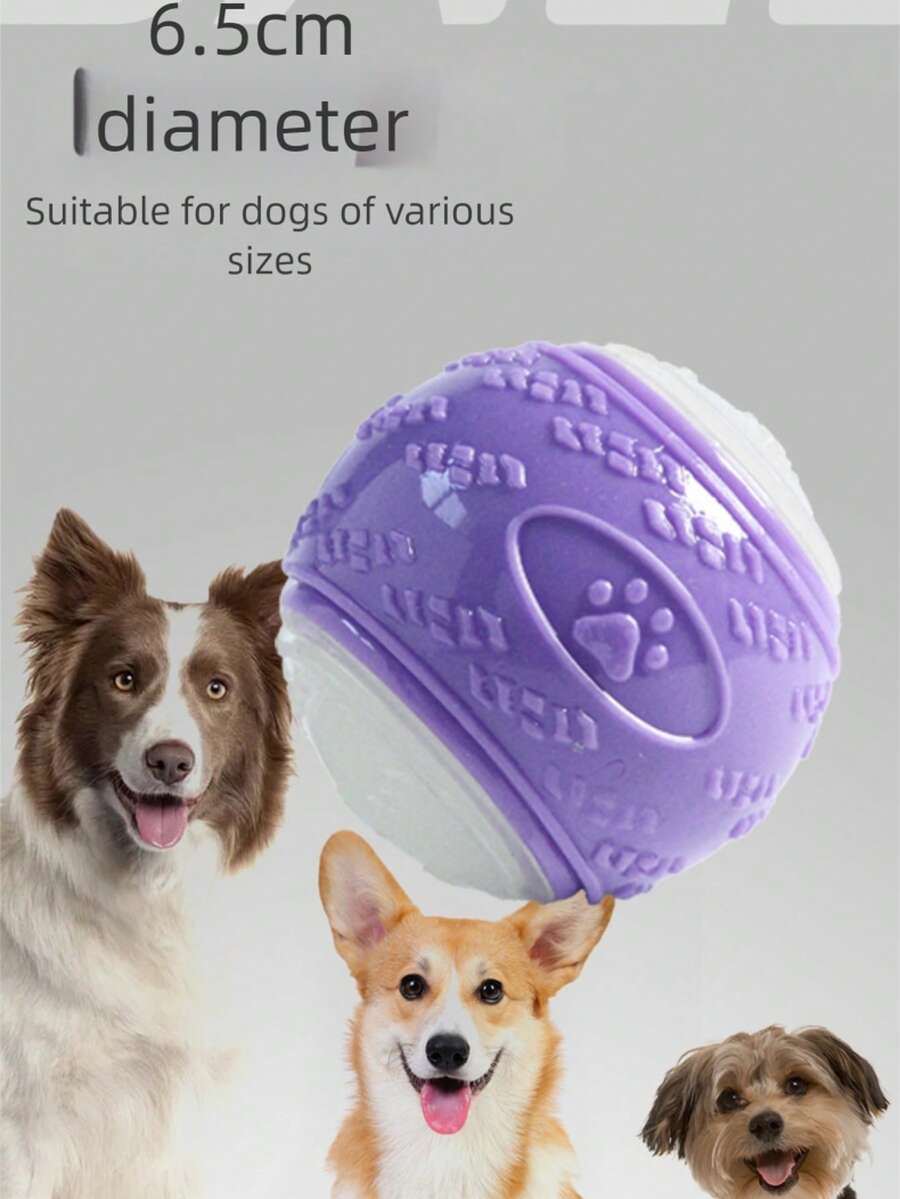 宠物玩具狗狗磨牙球，耐咬TPR材质发声球，适用于狗狗训练 - 彩色 - 查看 1