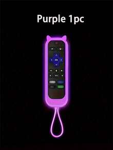 1pc/2pcs TV Remote Control Cover For Roku TV Remote/Roku Simple Remote/Roku Voice Remote For Office, Voice Remote Control Battery Cover, Glow-In-The-Dark Universal Silicone Case, Never Lose Battery Cover, Wide Compatibility, In Various Colors, Cover Can Glow In The Dark. Full Protection, Seamless,Wear Resistant - Multicolor - View 16