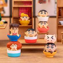 Miniso 1pc Crayon Shin-Chan Ramen Series Stackable Blind Box - Bowl Character Design + Durable Vinyl Material, Stackable And Decorative, Ideal For Desktop Display And Collection (1pc, Random Delivery) - Multicolor - View 6
