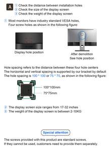 13-32 Inch Monitor Stand With Desk-Mounted Pneumatic Adjustable Swivel Monitor Arm, Mechanical Arm Computer Screen Bracket, Desk Riser, Supports 360° Rotation, Vertical/Horizontal Rotation, 10KG Load Capacity, Suitable For Flat/Curved Screens, Gaming, Work, And Entertainment