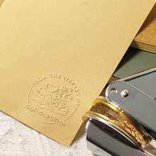 1枚定制图书馆主题浮雕印章,花卉浮雕印章,定制花卉书籍浮雕印章,定制浮雕印章,创意教师节礼物 - 銀色 - 查看 4