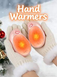 2pcs Cute Rechargeable Hand Warmers, Portable Hand Warmers, USB Rechargeable 4000mAh*2 Battery, 2-In-1 Electric Hand Warmer, 360° All-Around Heating, 3 Temperature Settings & Rapid Heating, Essential For Winter Outdoor Activities Like Skiing And Hiking, Perfect Gift For Christmas. Christmas Gifts,Hand Warmers,Gifts For Men,Stocking Stuffers,Hand Warmers Rechargeable,Gifts For Valentine's Day And Other Holidays,Spring Summer Picks,Brides Maid Gifts,Room,Bedroom Decor,Beach,Travel,For Men,For Women,Vacation,Women's Day,Travel Essentials,Wedding Favours,Y2k,Bedroom,Car Accessories Women,Kitchen Decor,Cute Stuff - Multicolor - View 1
