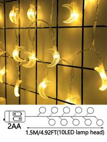 Ramadan Decorative Moon Lantern, DIY Home Decor Lamp, Suitable For Ramadan Decoration, Indoor, Bedroom, Party, Wedding, Holiday, Eid