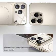 Hadaasi 1 件装银色磁吸式 17 款升级保护壳：原装大窗口磁吸保护壳，兼容 17/16/15/14/13 Air/17 Pro Max – 支持无线充电，磨砂质感 - 銀色 - 查看 4