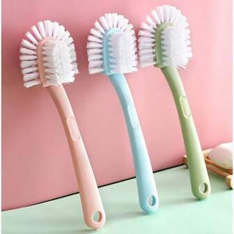 5-Face Multi-Functional Durable Shoe Brush, Suitable For Dorm Use Without Damaging Shoes, Long Handle Shoe Brush, Can Be Hung For Cleaning, Removes Stains, Laundry Brush